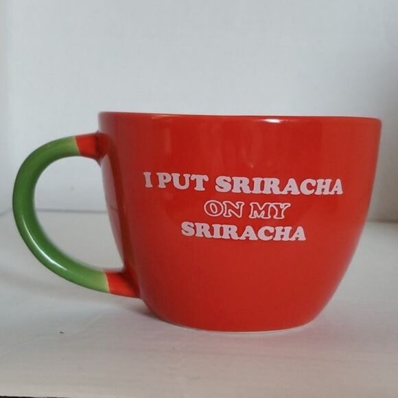 CERAMIC Cup Mug I Put Sriracha on my Sriracha Huy Fong Foods Noodle Bowl 48 oz - Picture 10 of 10